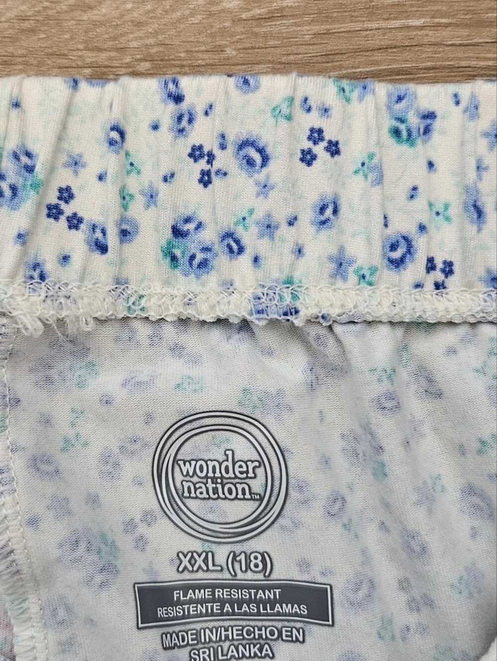 wonder nation Floral Split-Color Pajama Bottoms - Blue & Pink